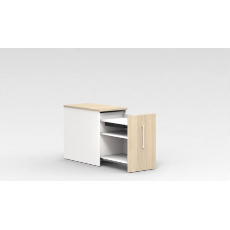 meuble bureau rangement - Blanc & 2 étages en érable – Weihona®