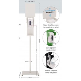 Station de désinfection des mains manuelle