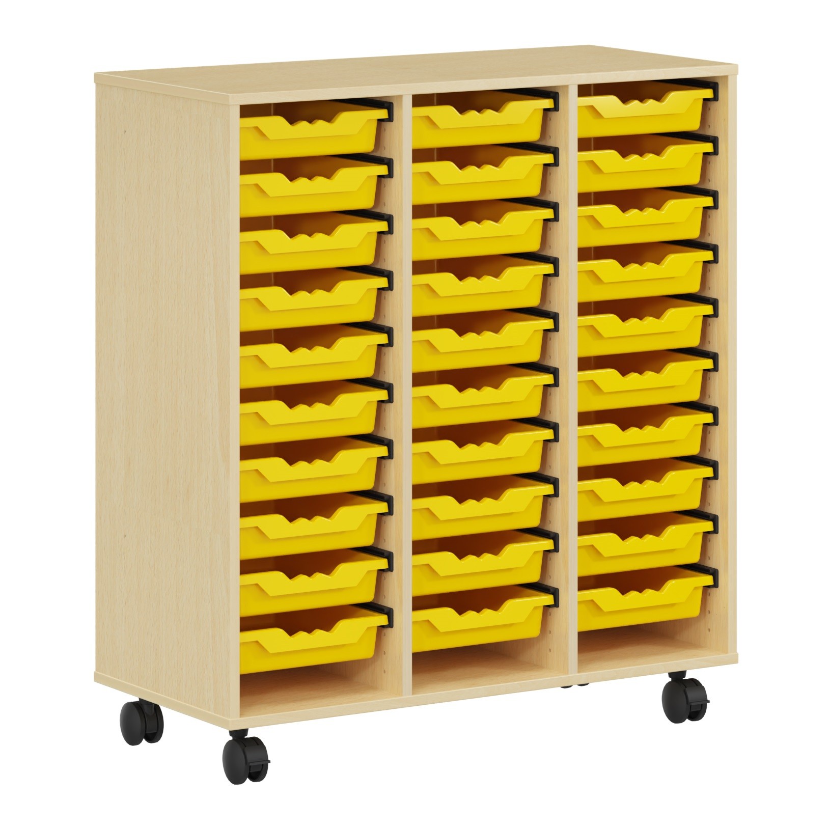 Meuble Rangement Polypropylène Mobile Meuble 6 Tiroirs Plastique Avec Roulettes - Rangement Bureau/Chambre - 35x26x83.5cm Organisateur Tiroirs Empilable Bureau