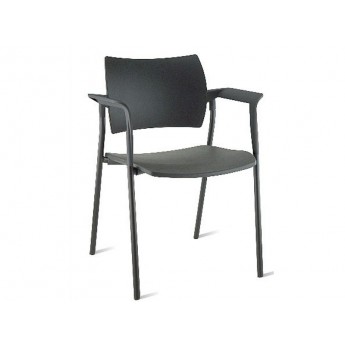 Fauteuil visiteurs assise et dossier polypropylene Amets