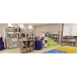 Rayonnage de bibliothèque Trait d'union