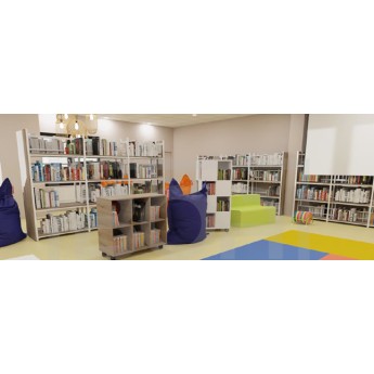 Rayonnage de bibliothèque Trait d'union