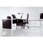 Bureau droit avec enjoliveur verre open 